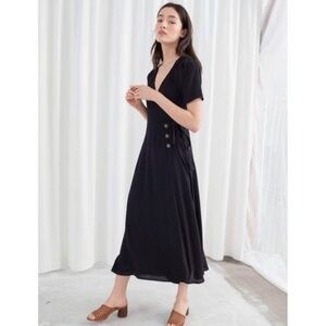& Other Stories Black Maxi Dress